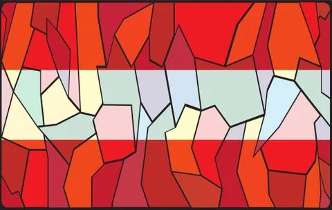Austrian Stained Glass Window Stock Illustration