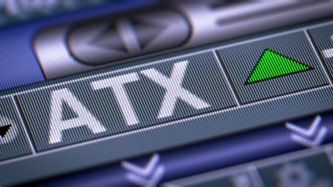 The Austrian Traded Index. Up. Looping. Stock Footage