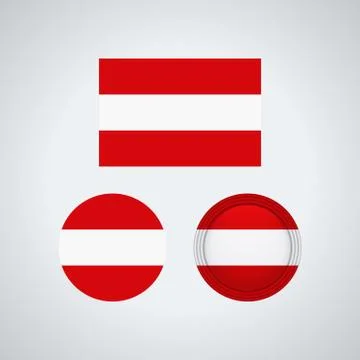 Austrian trio flags, vector illustration Ilustración de archivo