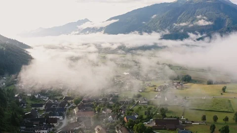 Austrian Village under the clouds Video stock 123273154