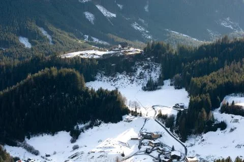 An austrian winter scene Stock Photos