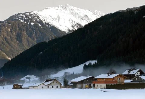 Austrian winter scene Stock Photos