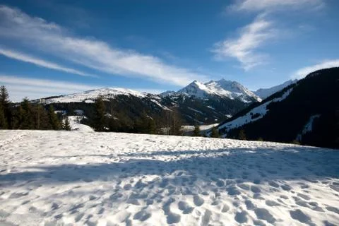 An Austrian Winter Scene Stock Photos