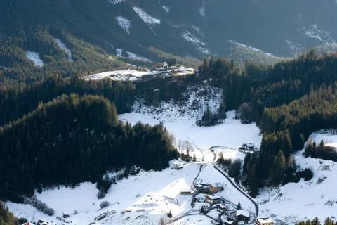 An Austrian Winter Scene Stock Photos