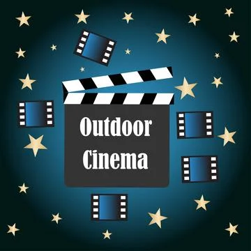 Autdoor cinema Stock Illustration