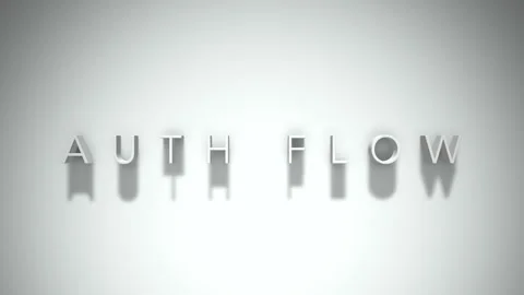 Auth flow 3D title animation with shadows on a white background Stock Footage 297517714