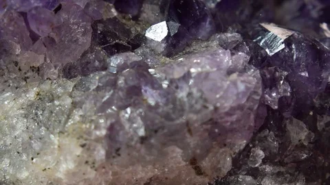 Authentic amethyst Derived from the gemstone mine It is the same Stock Footage 117262892