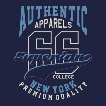AUTHENTIC APPARELS SUPERIOR Illustrazione stock