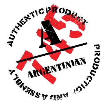 Authentic argentinian product stamp Stock Illustration