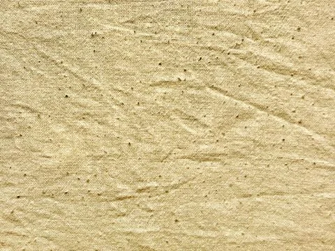 Authentic beige burlap fabric texture with natural specks for rustic backgrou Stock Photos