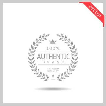Authentic brand icon Stock Illustration