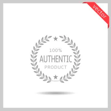 Authentic brand icon Stock Illustration