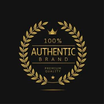 Authentic brand label Illustrazione stock