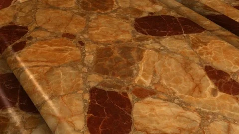 Authentic Breccia Pernice Marble Tiles in Continuous Rotation for Luxury 스톡 동영상 342584723
