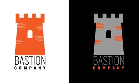 Authentic Castle tower symbol for logo or icon design. Vector illustration. Stock Illustration