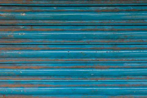 Authentic CGI Sheet Texture: Weathered Blue Galvanized Iron Background (4K) Stock Photos