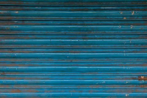Authentic CGI Sheet Texture: Weathered Blue Galvanized Iron Background (4K) Stock Photos