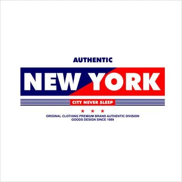Authentic city new york simple vintage Stock Illustration