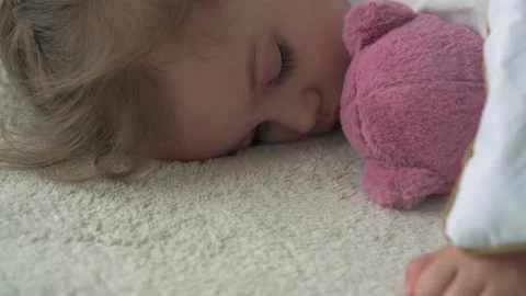 Authentic close up of cute preschool toddler simblings children boy and girl Stock Footage 150464341