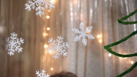 Authentic cute mom and two small preschool minor children siblings girl and boy Stock Footage 164363716