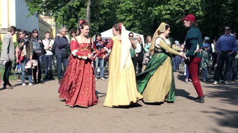 Authentic Dancers of Past Ages Video stock 67705673