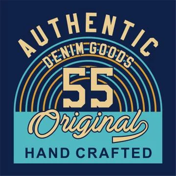 AUTHENTIC DENIM GOODS Stock Illustration