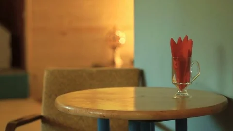 Authentic design in Indian interior a table and an armchair Stock Footage 77574874