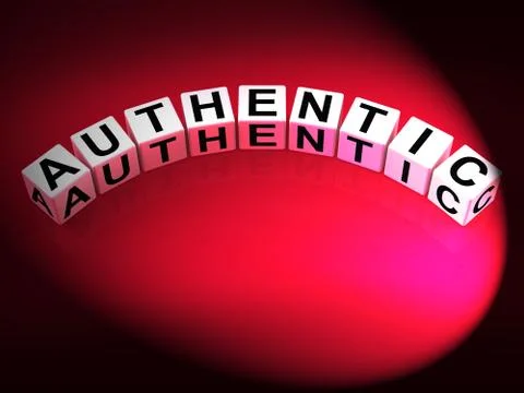 Authentic dice show certified and verified authenticity Иллюстрация