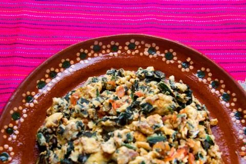 Authentic eggs with chaya Stock Photos