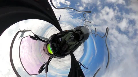 Authentic Fighter Jet Cockpit Flight View - Not AI Generated Stock Footage 315580839