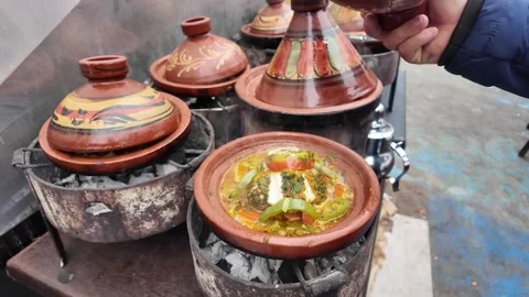 The authentic fish tagine in Agadir Morocco Stock Footage 279575603