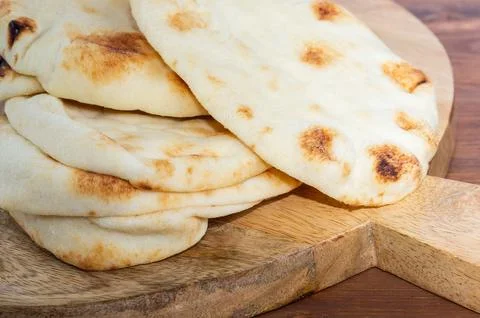 Authentic flat breads NAAN original Stock Photos
