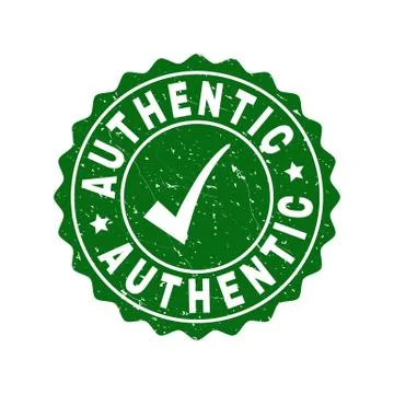 Authentic Grunge Stamp with Tick 스톡 일러스트