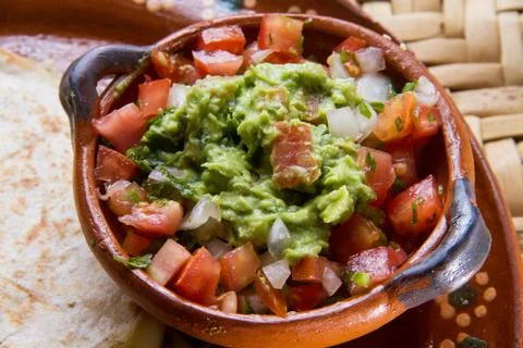 Authentic guacamole sauce Stock Photos