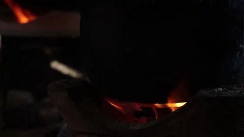 Authentic Hill Tribe Home Kitchen Cooking Traditional Thai Food Stock Footage 338365279