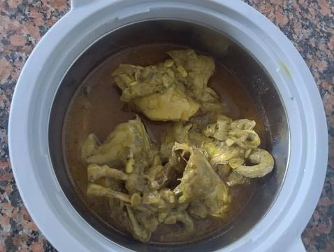 Authentic Homemade Bird Meat Curry - Spicy and Flavorful.) Stock Photos