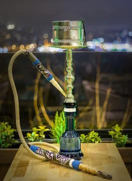 Authentic hookah on the table Foto stock
