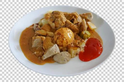 Authentic Indonesian Siomay Dumpling with Peanut Sauce Stock Photos