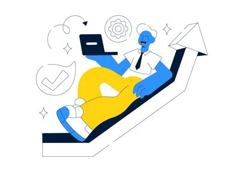 Authentic Leadership Vector Illustration Featuring Trust Building, Ethical .. Stock Illustration