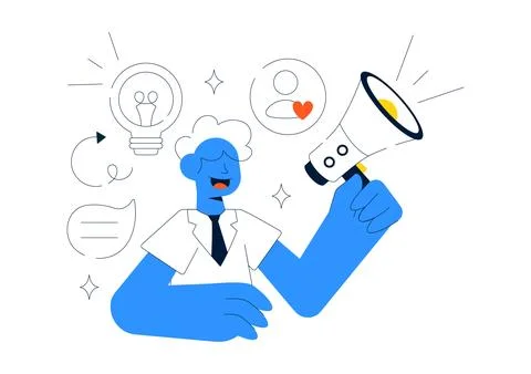 Authentic Leadership Vector Illustration Featuring Trust Building, Ethical .. Stock Illustration