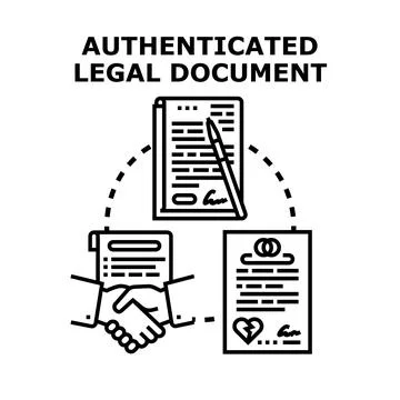 Authentic legal document concept representing official paperwork Stock Illustration