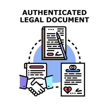 Authentic legal document concept representing official paperwork Stock Illustration