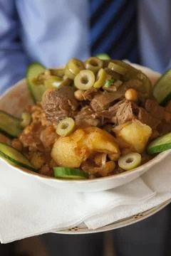 Authentic Libyan Lamb Stew Stock Photos