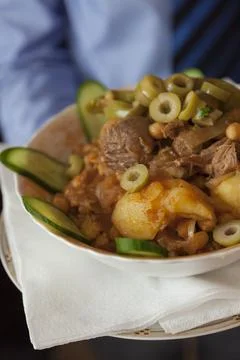 Authentic Libyan Lamb Stew Stock Photos