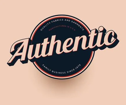 Authentic Logo Stock Illustration