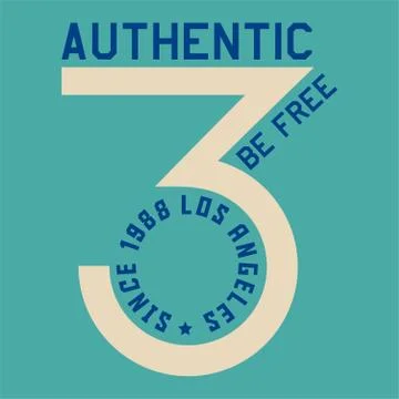 Authentic los angeles Stock Illustration