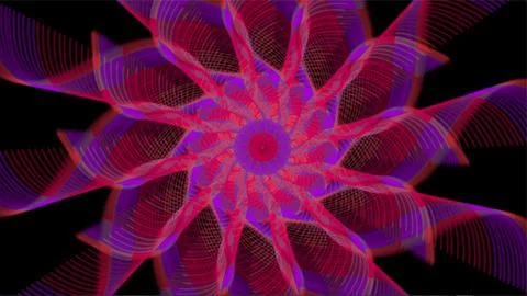 Authentic magic hypnotic flower background Illustrazione stock