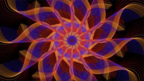 Authentic magic hypnotic flower background Illustrazione stock