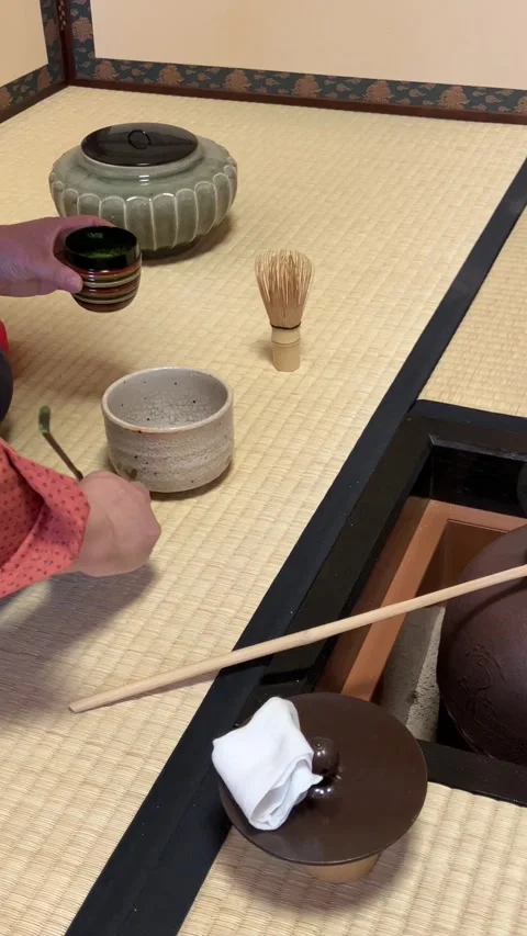 Authentic Matcha Making in a Japanese Home Stock Footage 311909368