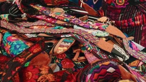 Authentic Mayan Artisan Market Artifacts Stock Footage 337142025